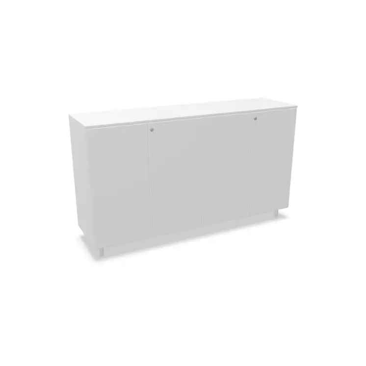 A-Longo Sideboard Ordnerhöhe 2 Weiss | Höhe 88 cm | Breite 155 cm | Tiefe 40 cm | FSC | Flügeltüren | abschliessbar | Toro