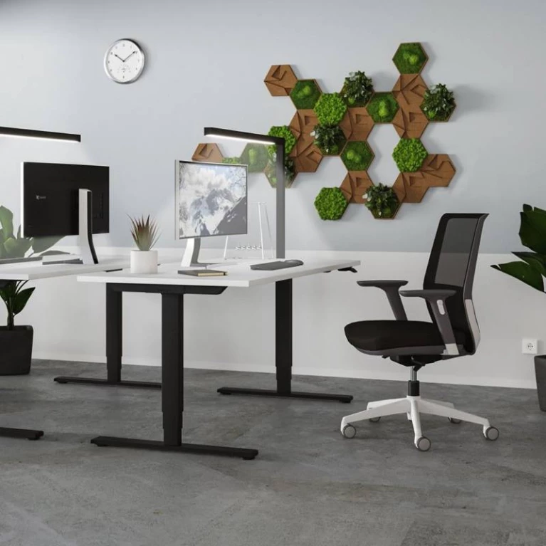 Büromöbel-Set Basic / Schreibtisch, Kabelmanager und Drehstuhl