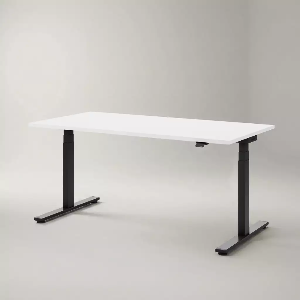 Masterlift® Flex höhenverstellbarer Schreibtisch schwarz 160 x 80 cm