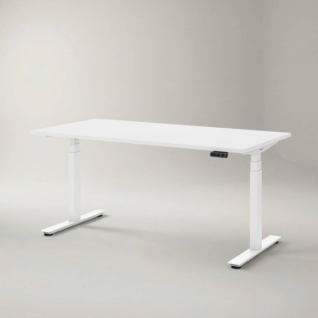 Ecolift Plus höhenverstellbarer Schreibtisch, weiß 160 x 80 cm