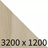 Konferenztisch Ax, zweiteilig Typ A - akazie/weiß B3200 x T1200