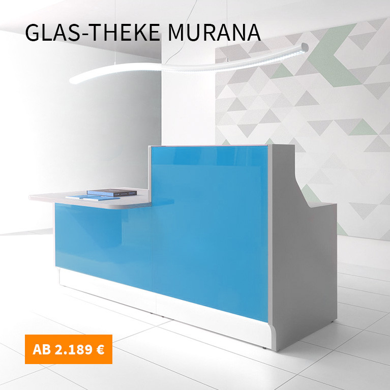 Glas-Theke Murana in blau