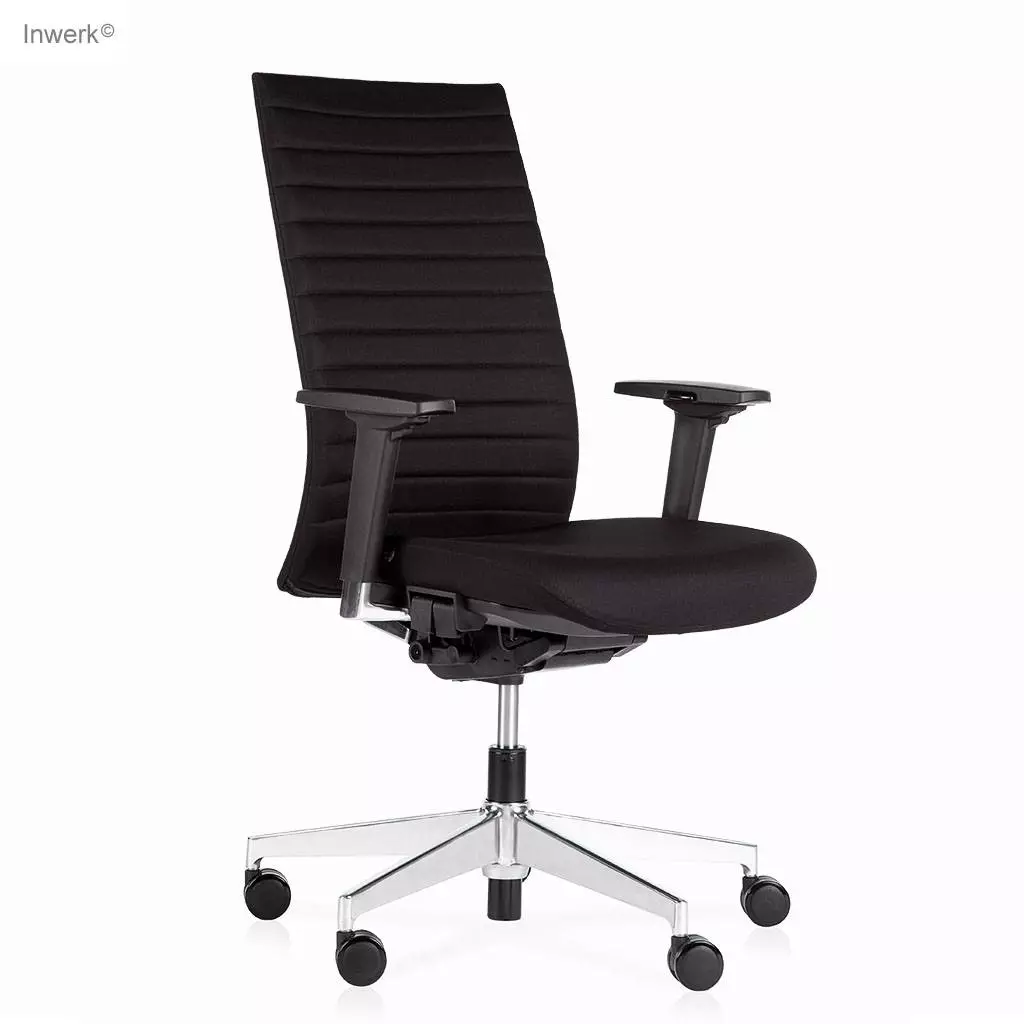 Bürodrehstuhl Inwerk Scoreo Chair Plus schwarz | 4-D Armlehnen | gepolstert | Synchronmechanik | Schiebesitz | Inwerk | ergonomisch | mit Rückenlehne