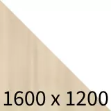 Höhenverstellbarer Eckschreibtisch Blankenese - akazie/weiß B1600 x T1200