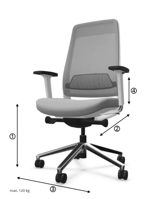 Inwerk Drehstuhl Teamo Original White