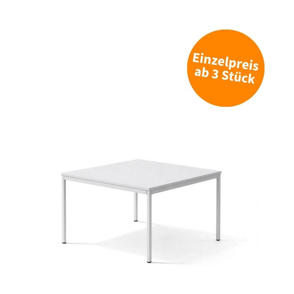 MBM 3 Stück Büro Schreibtisch MTB, 60 x 60 cm, Tischplatte und Gestell Grau