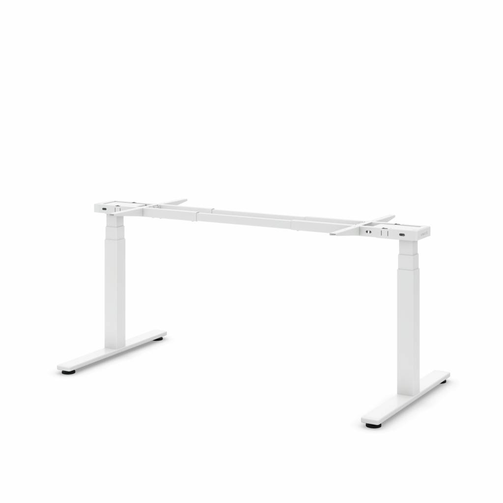 Masterlift Flex Gestell elektrisch höhenverstellbar weiss 120 - 200 cm | quadratische Hubsäule | Kollisionsschutz | Made in Germany | Inwerk