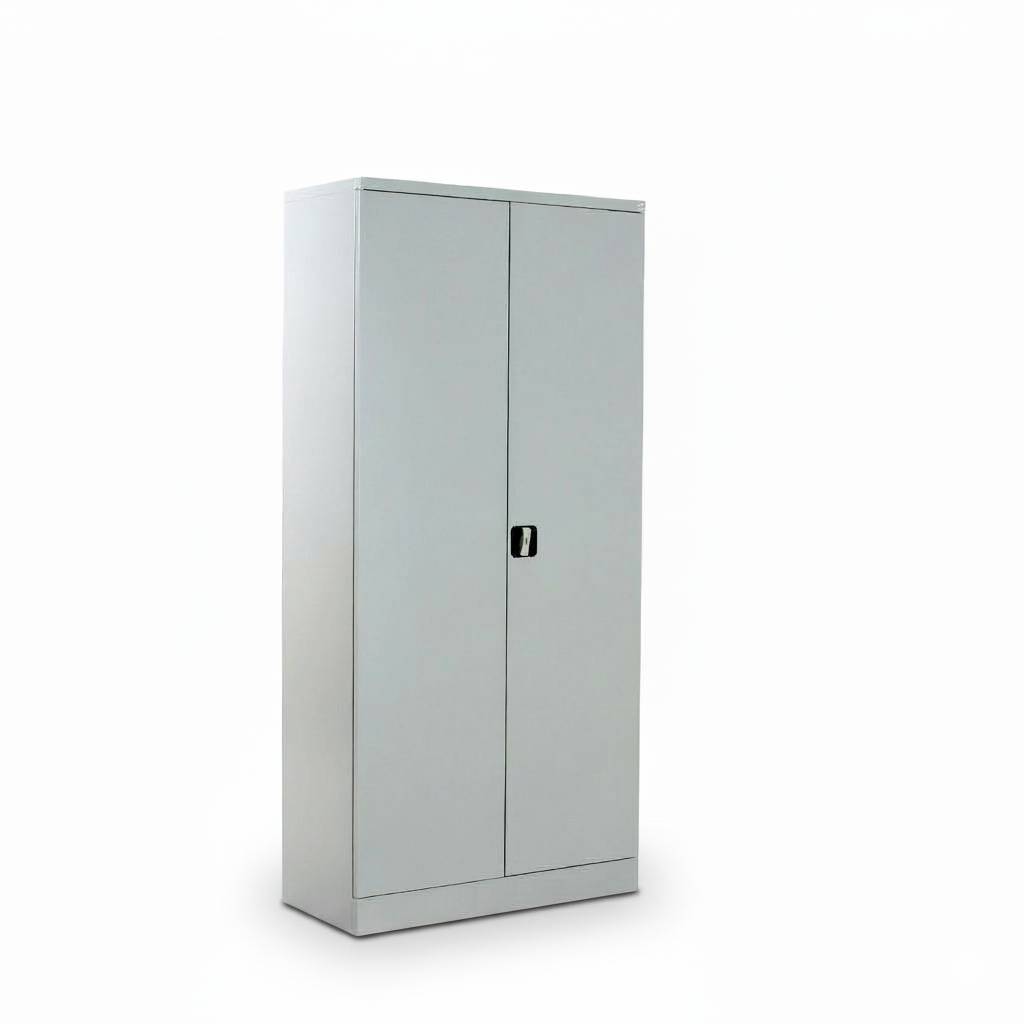 Stahlschrank 5 OH montiert FLC/N Lichtgrau, Tiefe 420 mm, Stahl, Charly, Inkl. Multifunktions-Fachböden
