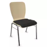 Stapelstuhl New York gepolstert - schwarz