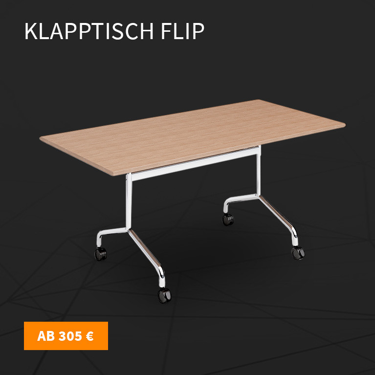 Klapptisch Flip auf Rollen