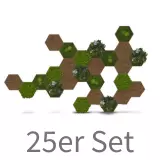 Akustik Wandabsorber aus Kork und Moos styleGREEN - 25er Set
