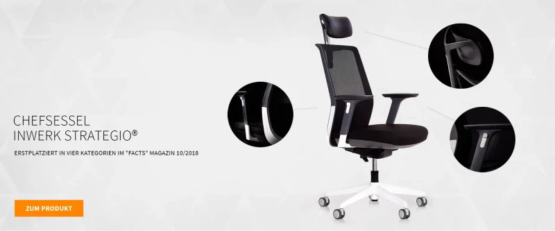 Inwerk Strategio® – Bürostuhl mit Kopfstütze
