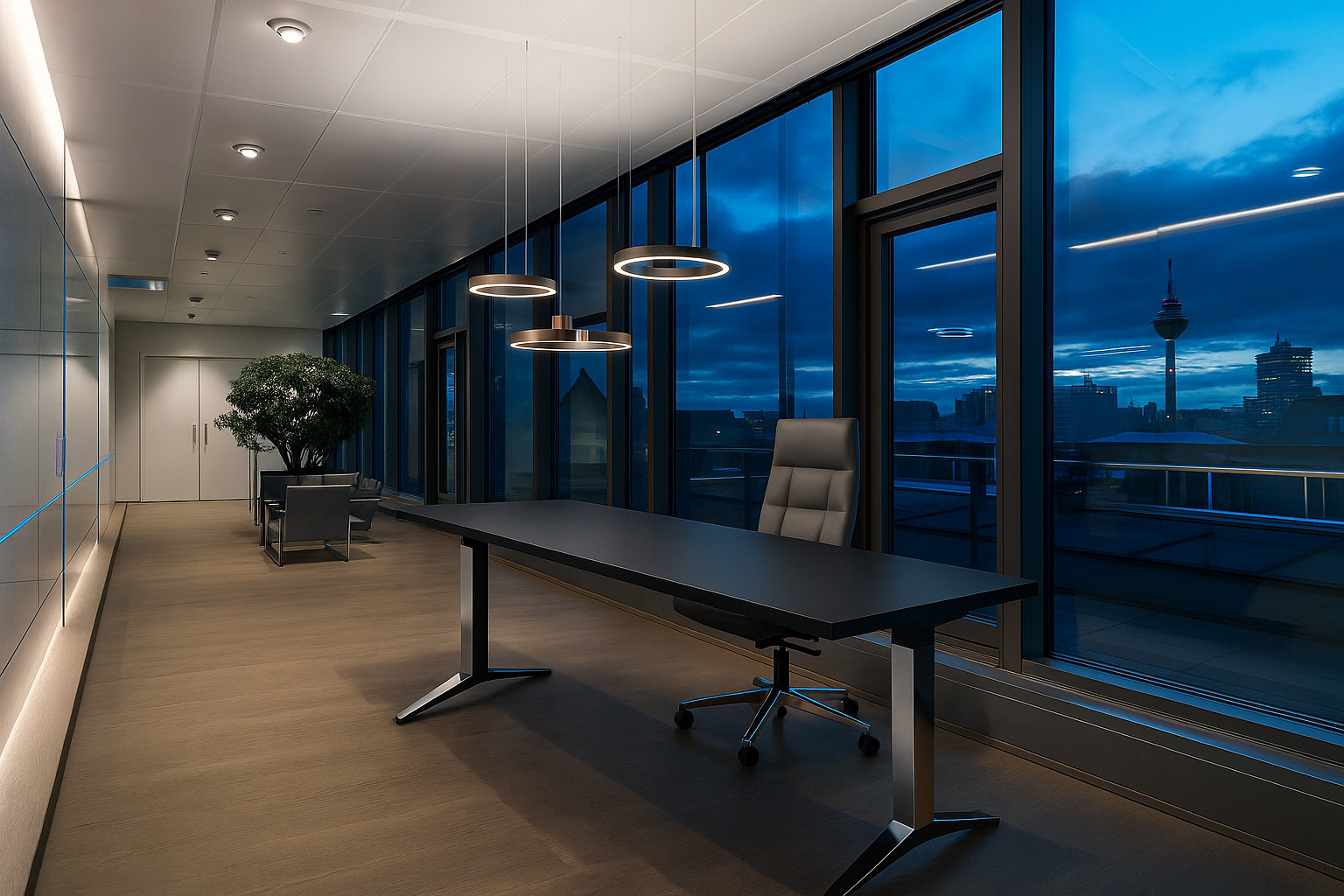 Höhenverstellbarer Schreibtisch im Designbüro – Inwerk Ergonomie-Kaufberater