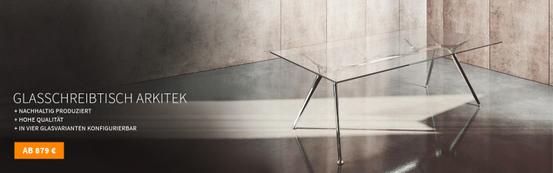 Design Glasschreibtisch Arkitek