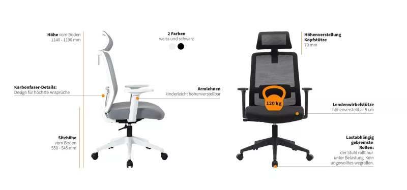 Inwerk Bürodrestuhl Vocato 2 Funktionen