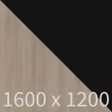 Höhenverstellbarer Eckschreibtisch Blankenese - graue eiche/schwarz B1600 x T1200