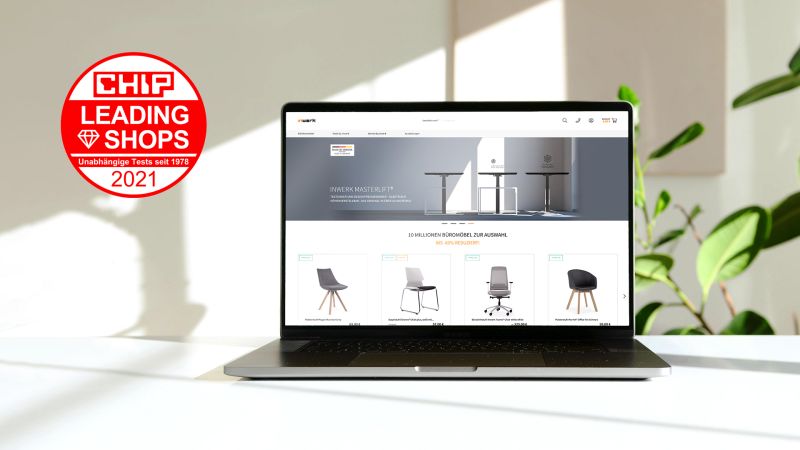 ZUM DRITTEN MAL IN FOLGE: LEADING SHOP Technikmagazin CHIP vergibt Qualitätssiegel erneut an Inwerk