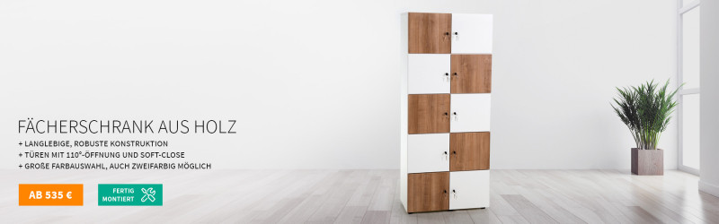 Fächerschrank aus Holz