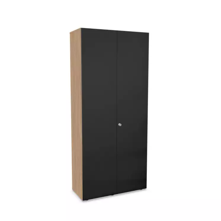 Aktenschrank Merseburg Ordnerhöhe 5 Braun/Schwarz | Höhe 207,7 cm | Breite 91,6 cm | Tiefe 41,8 cm | PEFC-zertifiziert | Oscar