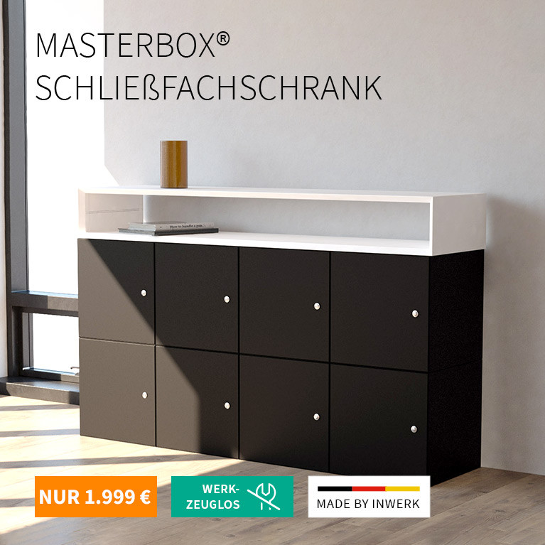 Masterbox® Schließfachschrank – Unbegrenzte Gestaltungsmöglichkeiten, jederzeit erweiterbar