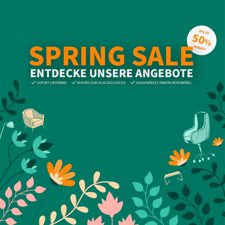 Spring Sale — bis zu 50% Rabatt auf Top-Büromöbel