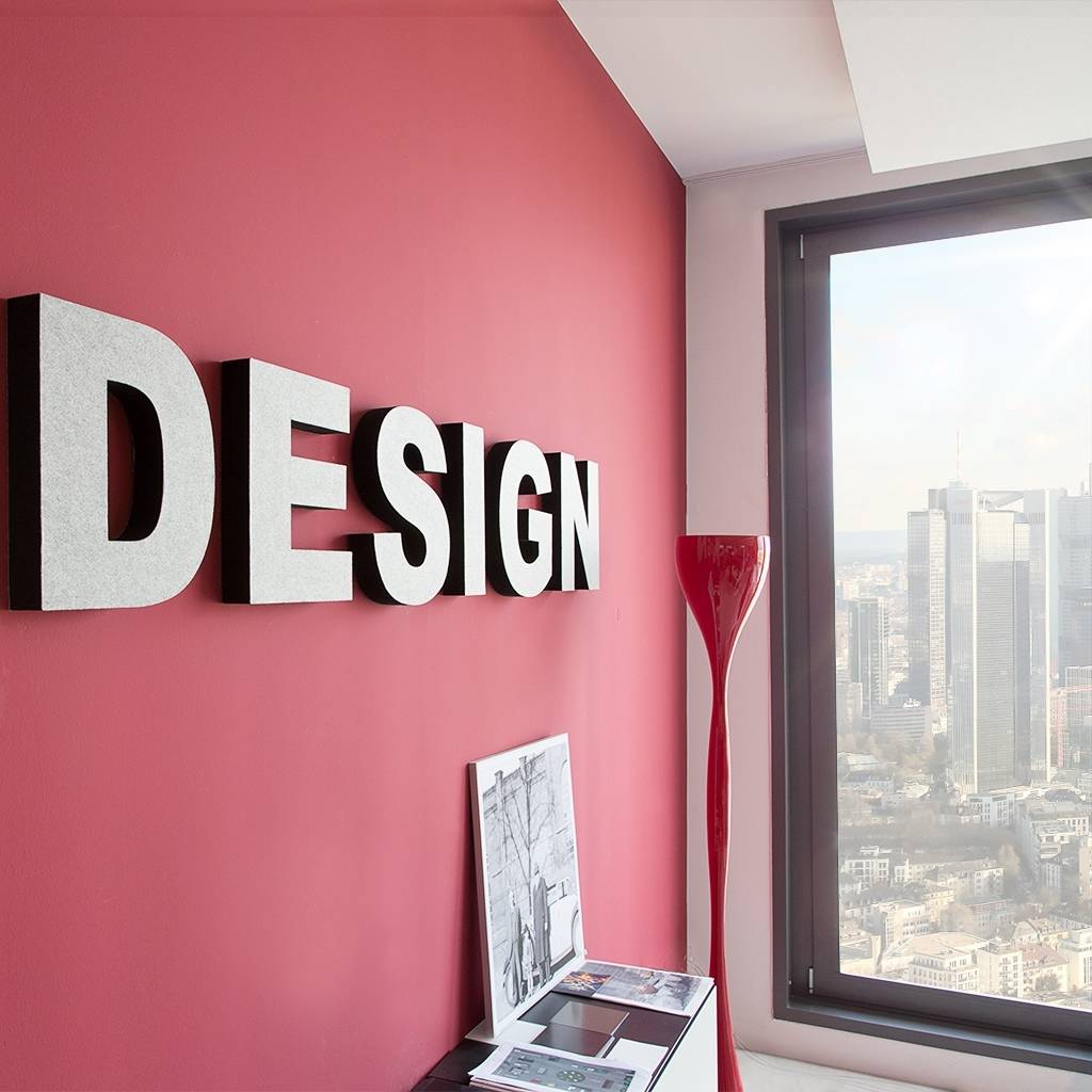 Akustik Wandabsorber Characters, Schwarz / Grau / Weiß, 35 cm hoch, 5 cm tief