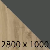 Konferenztisch Ax, zweiteilig Typ A - eiche/graphit B2800 x T1000