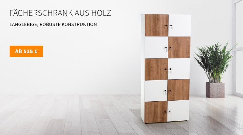 Fächerschrank aus Holz