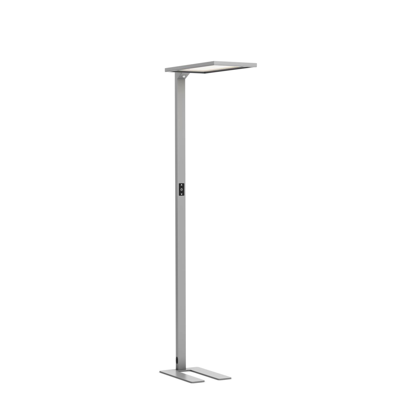 LED Büro Stehleuchte Lumer , Sensor, Dimmer, 4000K silber