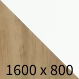 Büro Schreibtisch Oppen Y Quadratfuß - eiche/weiß B1600 x T800