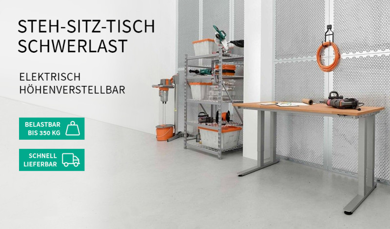 Steh-Sitz-Tisch Schwerlast