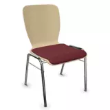 Stapelstuhl New York gepolstert - dunkel rot