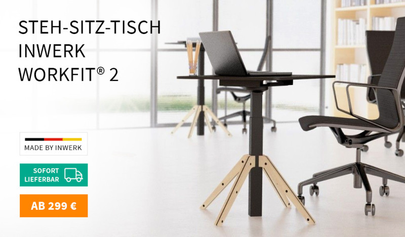 Steh-Sitz-Tisch Inwerk Workfit® 2