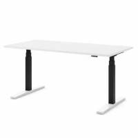 Höhenverstellbarer Schreibtisch Imperio® Lift Q2 schwarz-weiß