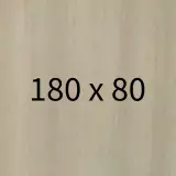 Büro Schreibtisch Oppen Q - Kufengestell - Gestell weiß Platte akazie B180 x T80