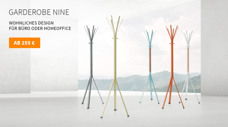Garderobe Nine - wohnliches Design fürs Büro 