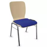 Stapelstuhl New York gepolstert - dunkel blau