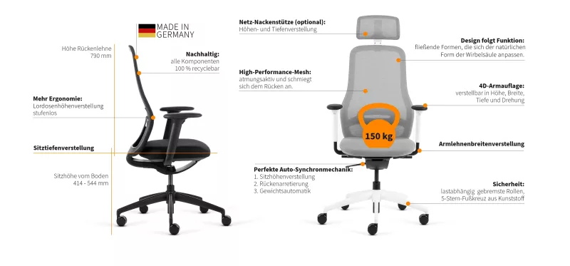 Inwerk MasterChair Flex Funktionen