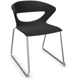 Stapelstuhl Avellino Kufengestell - schwarz