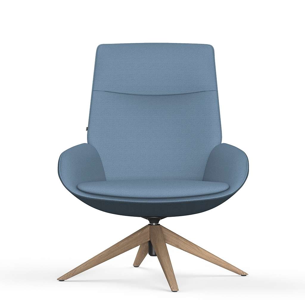 Lounge Sessel A-Nooma High mit Holzgestell