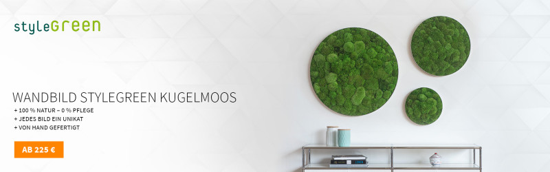 Wandabsorber Stylegreen Kugelmoss rund