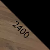 Konferenztisch Inwerk Oland - Platte Dunkle Walnuss, Füße schwarz B2400