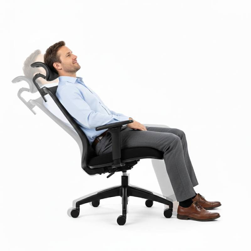 EcoChair 3 schwarz -  Automatik- Synchron-Mechanik