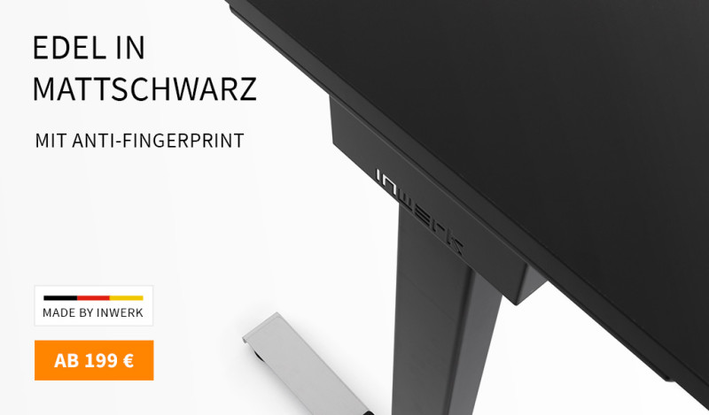 Tischplatte Inwerk Matt Schwarz