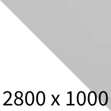 Konferenztisch Ax, zweiteilig Typ A - weiß/aluminium B2800 x T1000