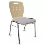 Stapelstuhl New York II gepolstert - grau