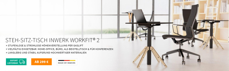 Steh-Sitz-Tisch Inwerk Workfit® 2