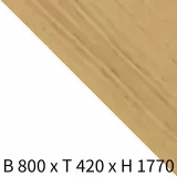 Schließfachschrank Lockers - weiß/eiche B800