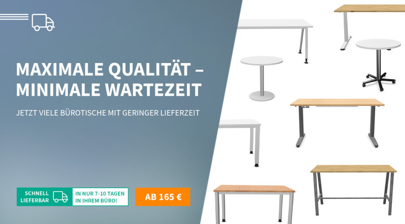 Bürotische Schnelllieferprogramm
