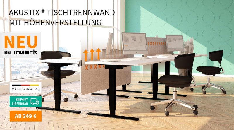 Tischtrennwand Inwerk Akustix®